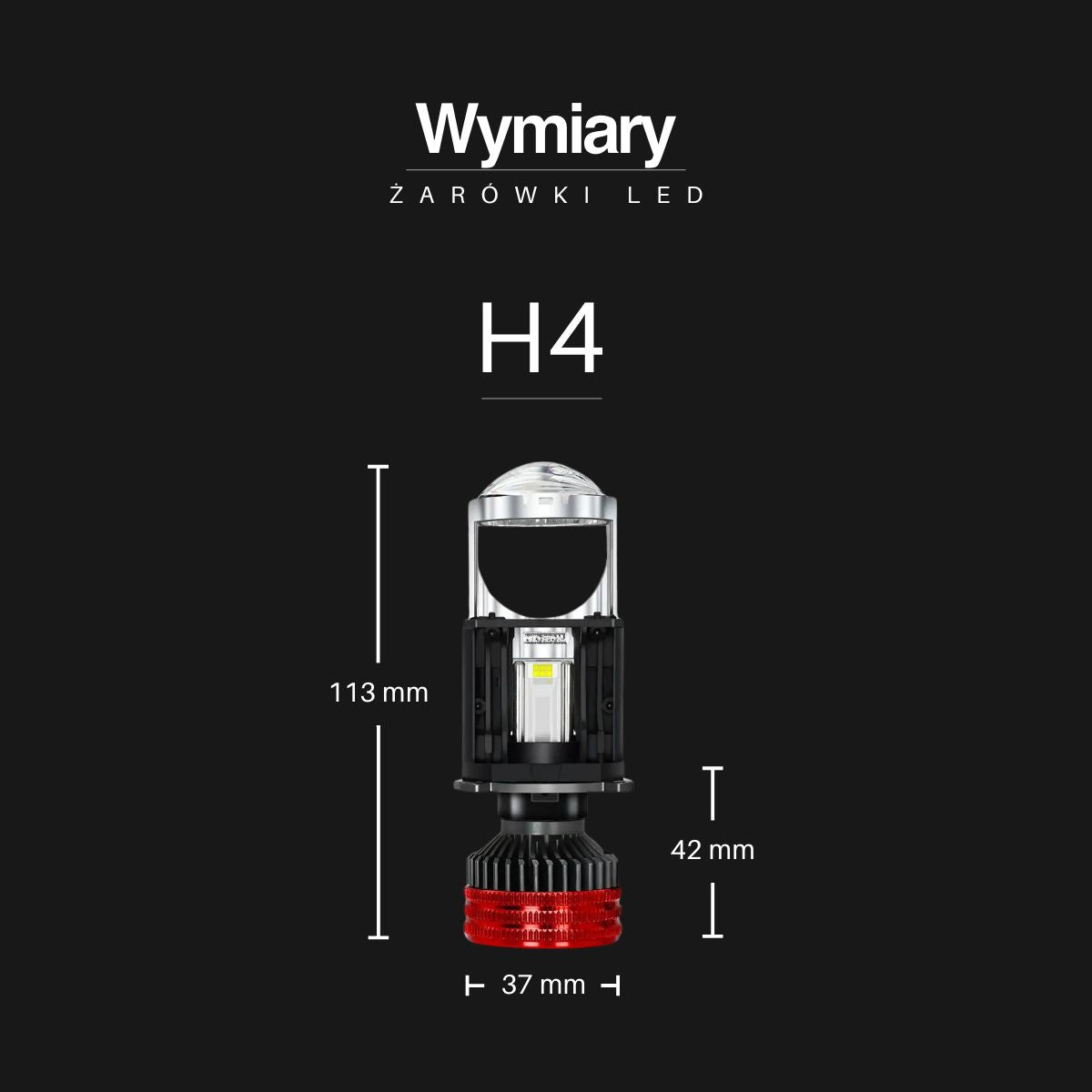 Żarówki LED H4 | EagleVision DualX | BiLED | Soczewka | 6000K