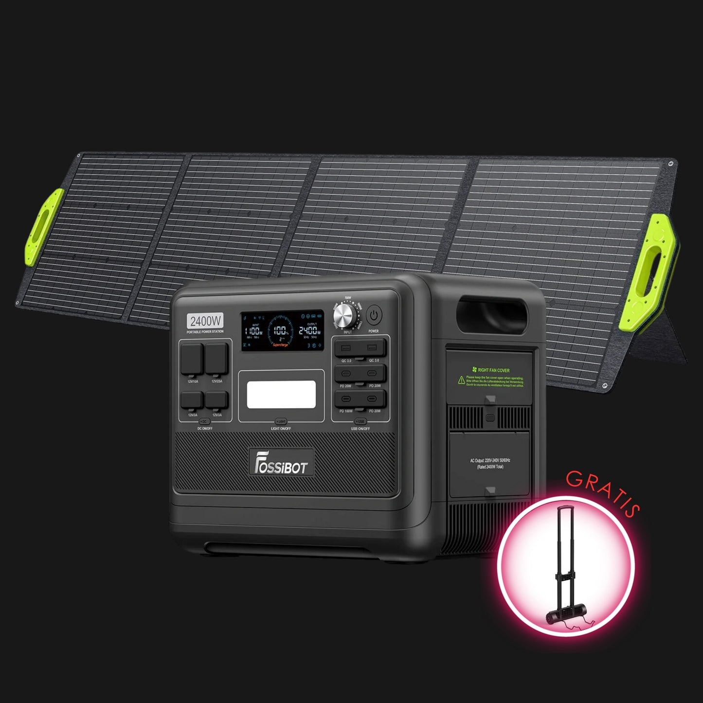Przenośna stacja zasilania FOSSiBOT F2400 | 2400W | 2048Wh | UPS
