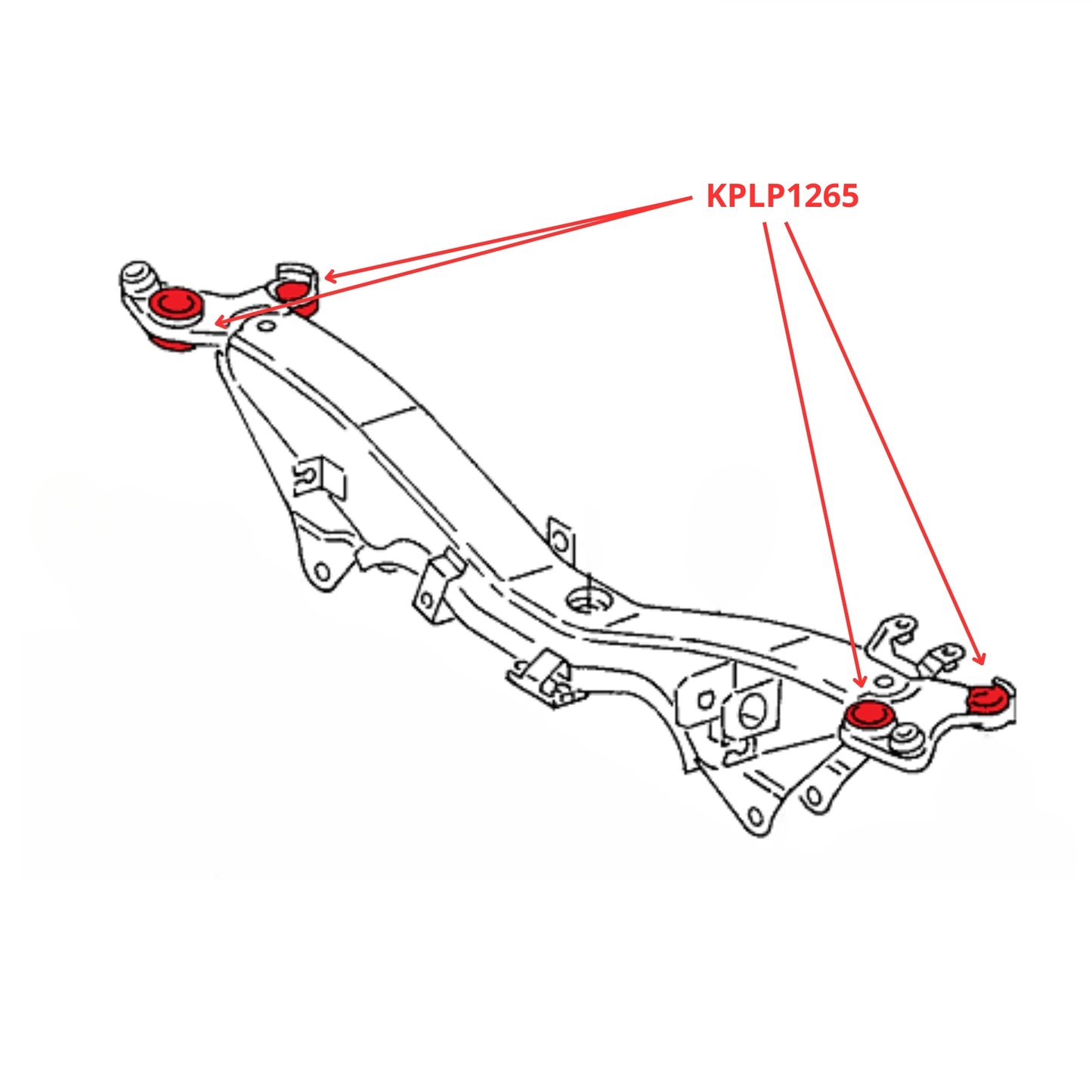 Tuleje tylnej ramy pomocniczej AUDI A6 / 100 / S6 / S4 - C4 Quattro
