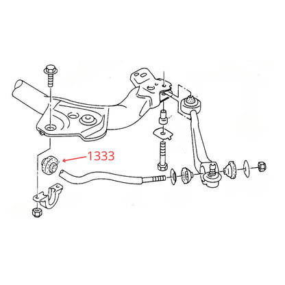 Komplet tulei drążka stabilizatora przedniego AUDI A6 / 100 / S6 / S4 - C4