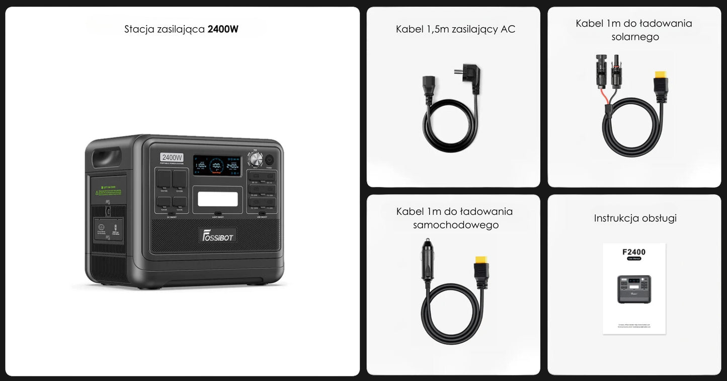 Przenośna stacja zasilania FOSSiBOT F2400 | 2400W | 2048Wh | UPS