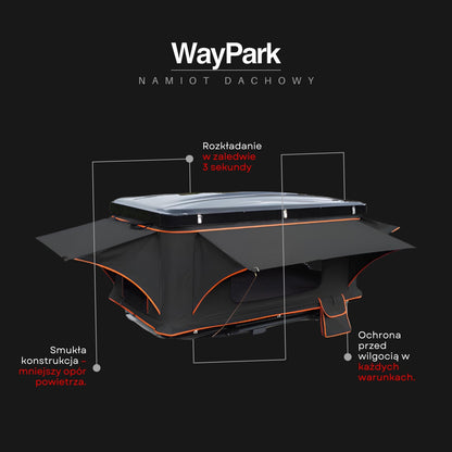 Namiot dachowy | WayPark RoofX | Kolor Midnight