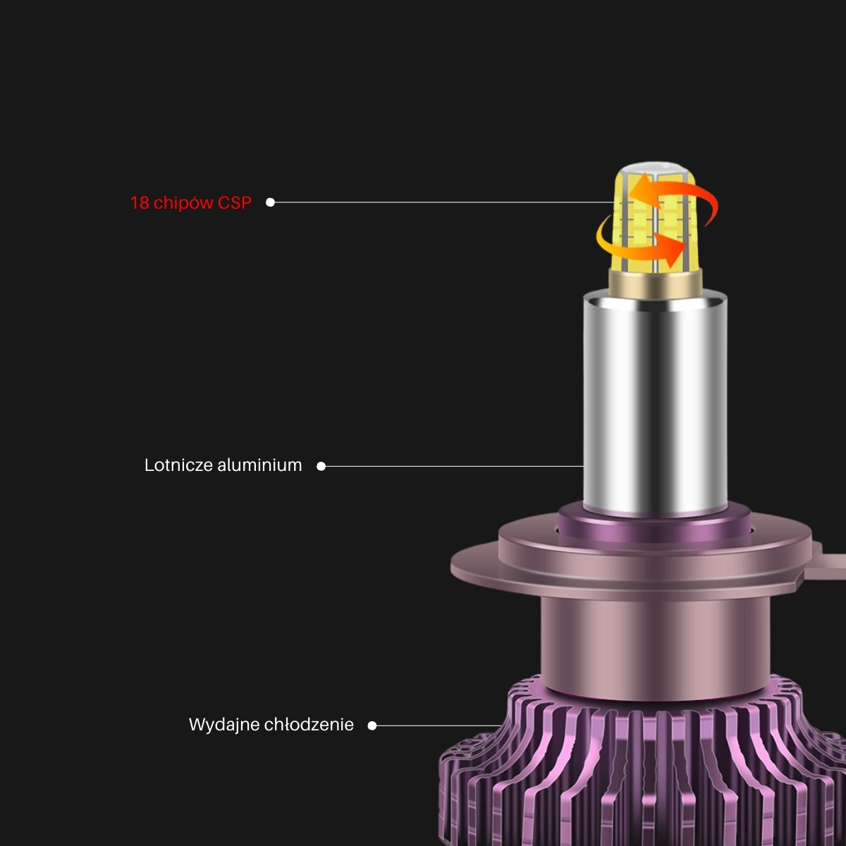 Żarówki LED H11 | PEL UltraBeam | 360° | 6000K | CANBUS