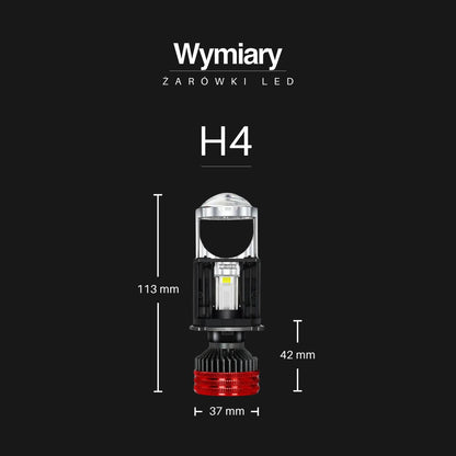 Żarówki LED H4 | EagleVision DualX | BiLED | Soczewka | 6000K