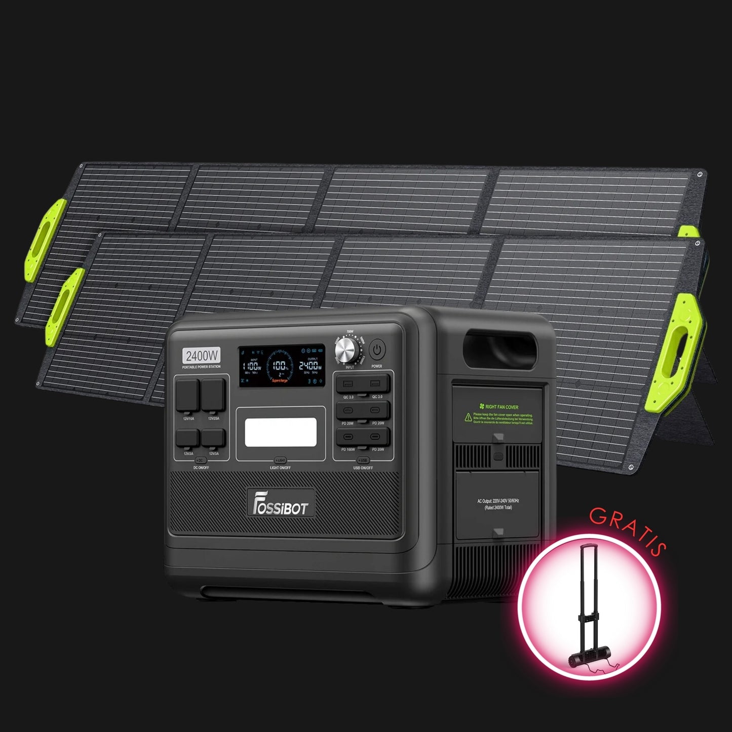 Przenośna stacja zasilania FOSSiBOT F2400 | 2400W | 2048Wh | UPS