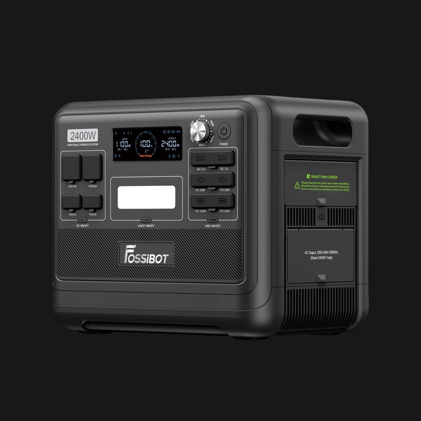 Przenośna stacja zasilania FOSSiBOT F2400 | 2400W | 2048Wh | UPS