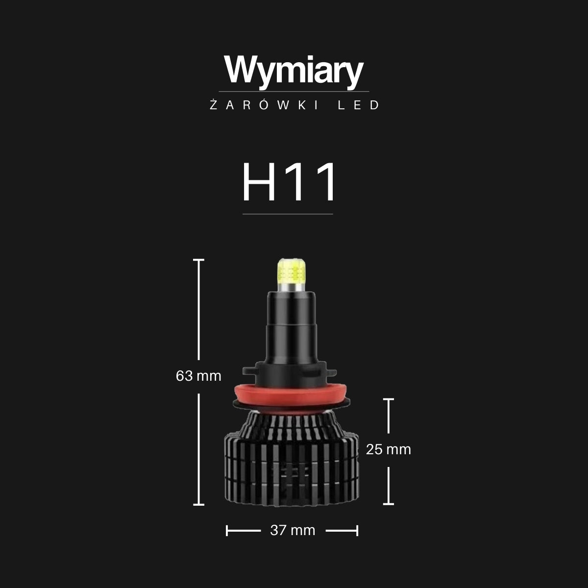 Żarówki LED H11 | EagleVision EliteX | 360° | 6000K