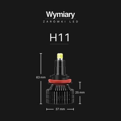 Żarówki LED H11 | EagleVision EliteX | 360° | 6000K