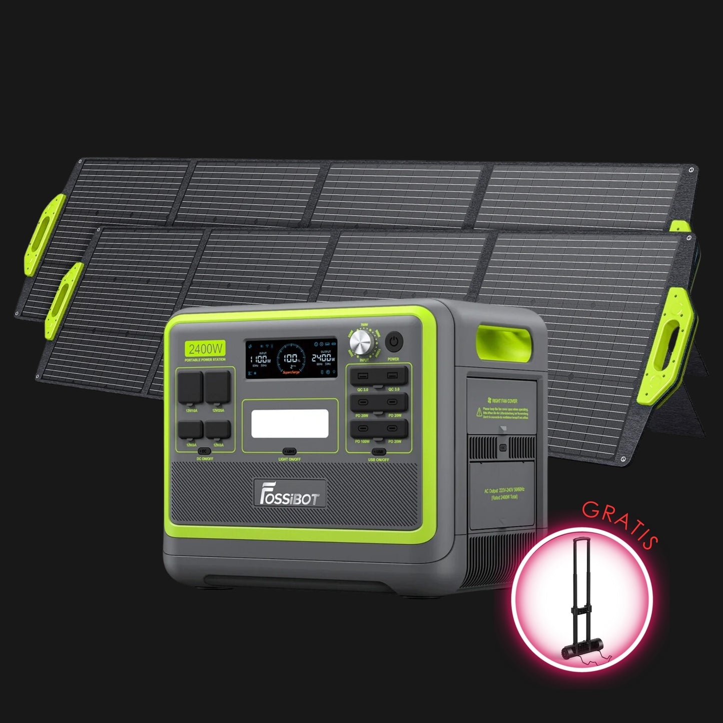 Przenośna stacja zasilania FOSSiBOT F2400 | 2400W | 2048Wh | UPS